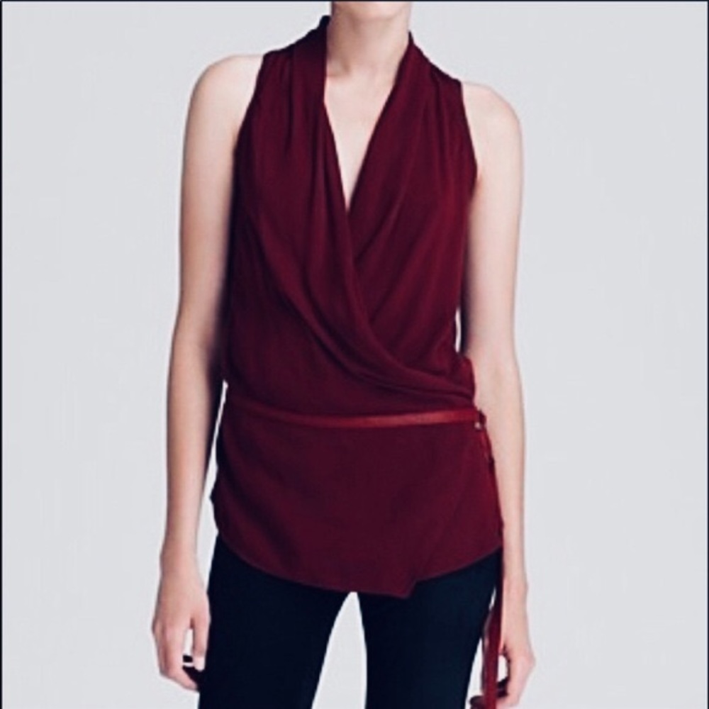 Helmut Lang for Intermix | Burgundy Top